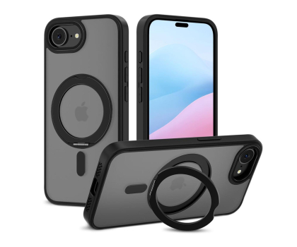 Etui do telefonów TECH-PROTECT Magring Magsafe do iPhone 16E Black